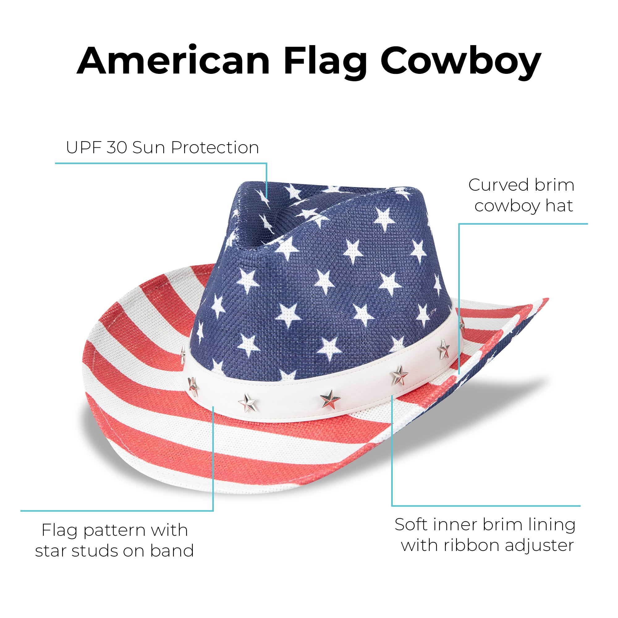 Americana Flag Cowboy Hat