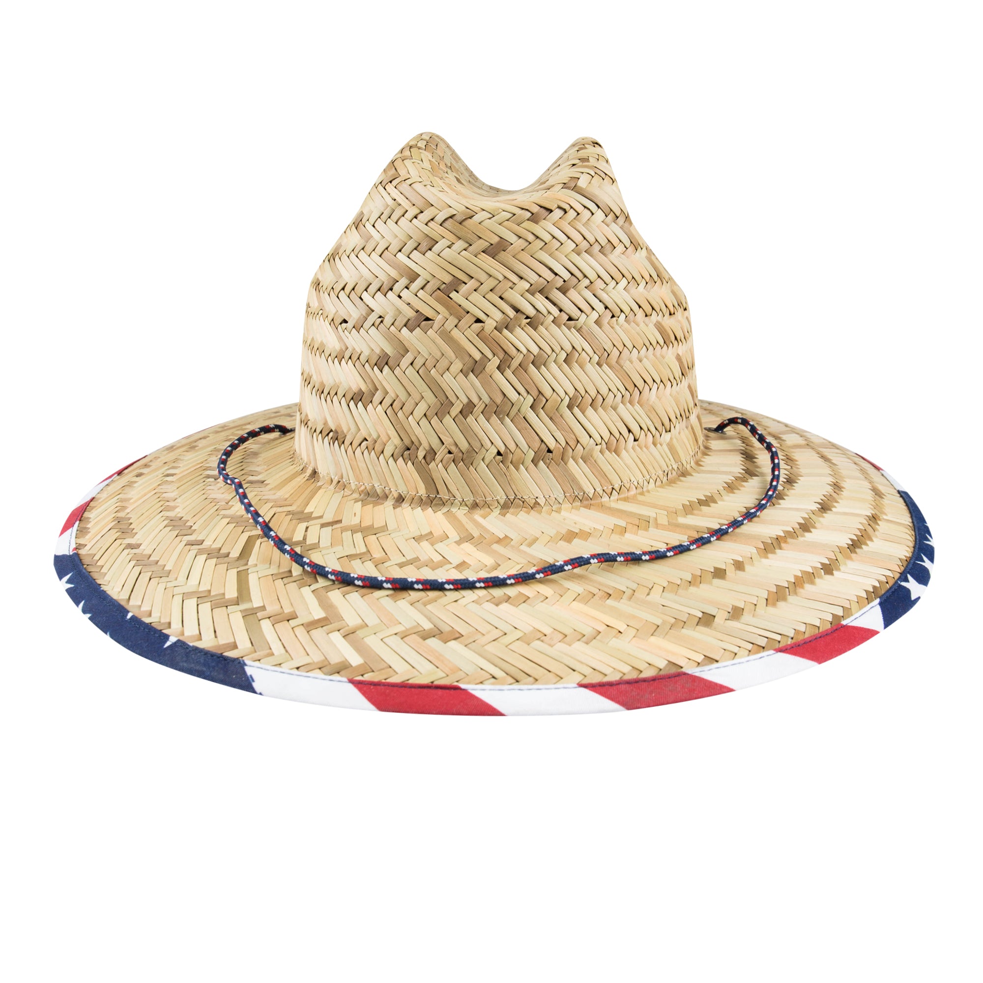 44073 totes Straw hat with American flag pattern