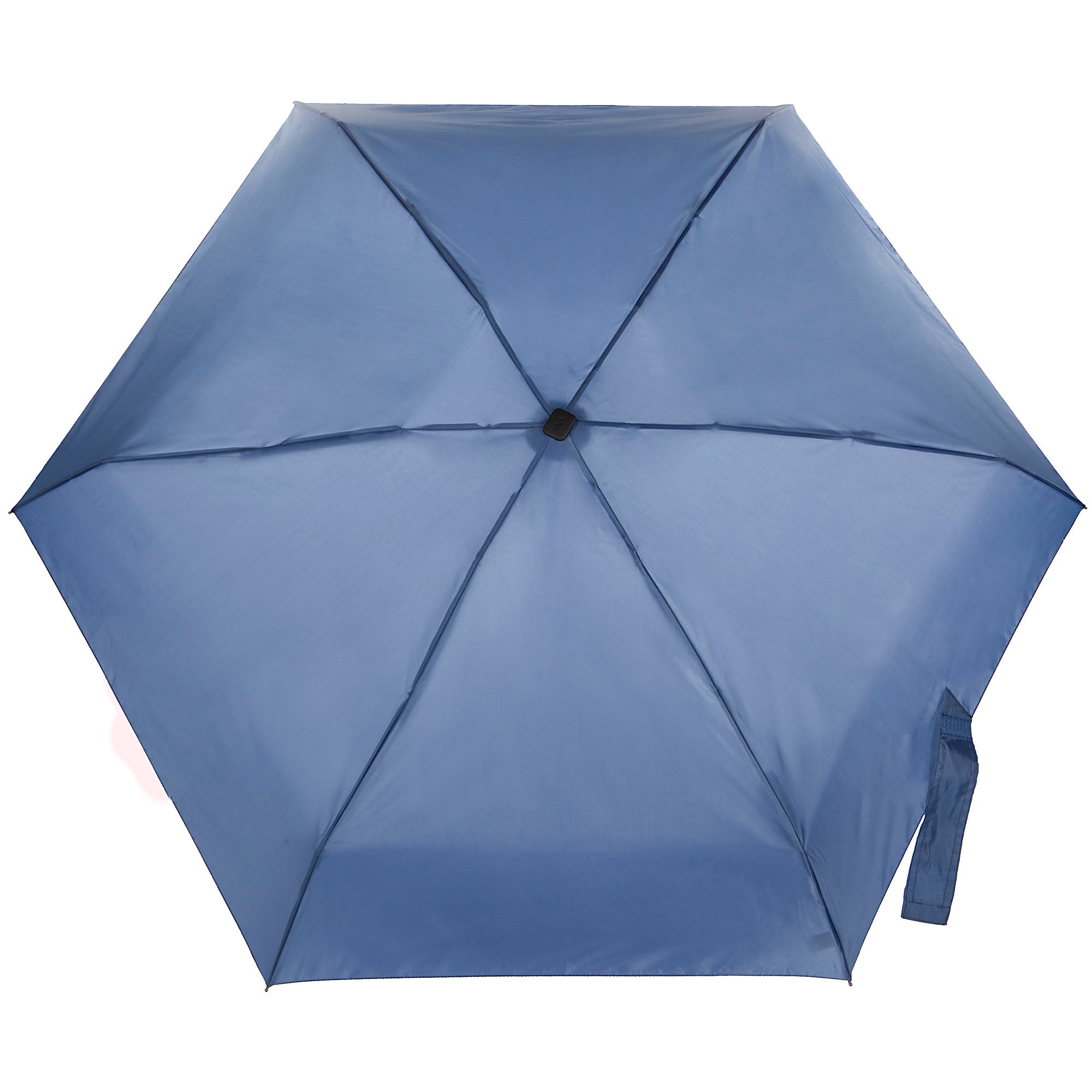 Auto Open/Close Travel Umbrella in Black Open Side Profile