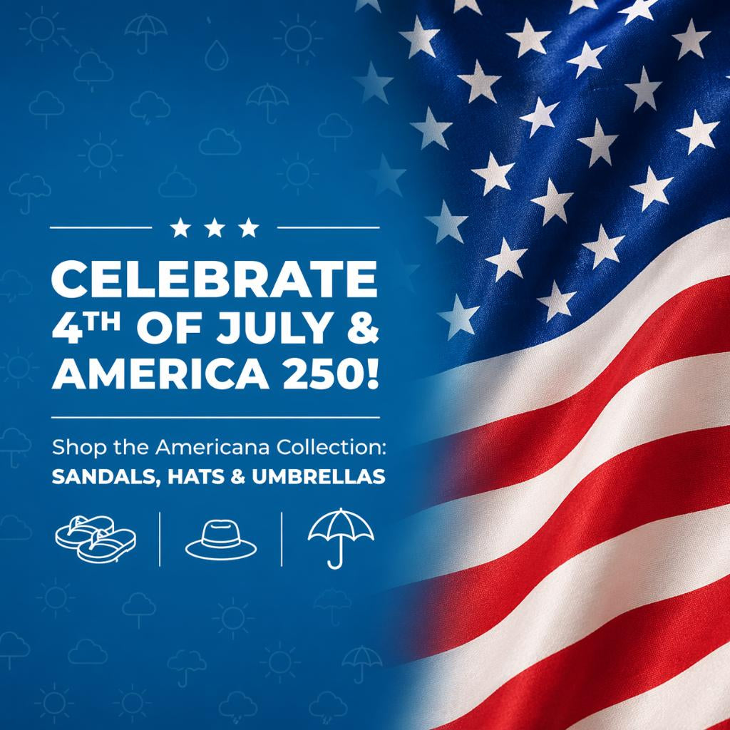 Promotional graphic for 4th of July celebration with American flag and text about Americana Collection.