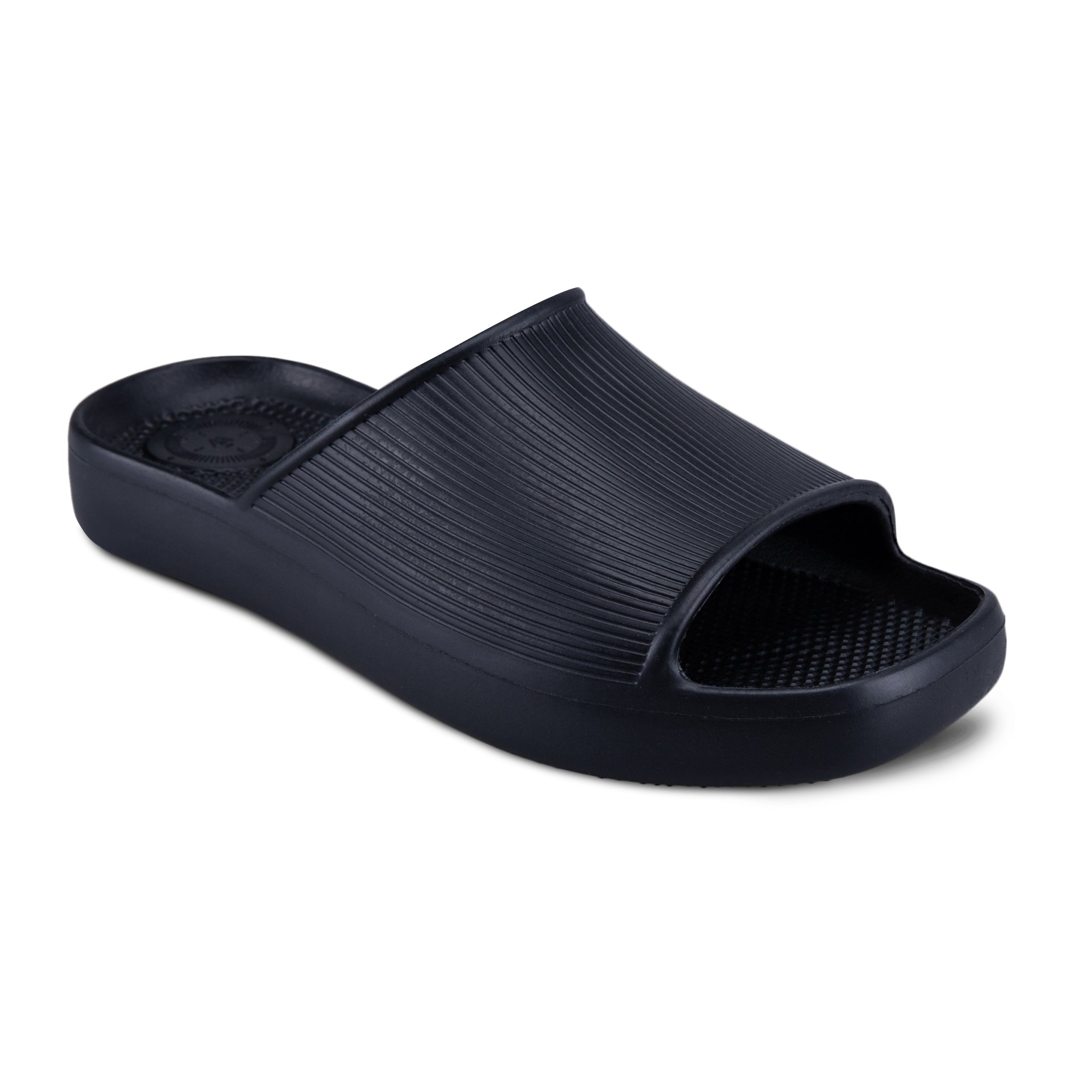 Women's Ribbed Platform Slide – USA