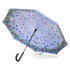 InBrella Reverse Close Umbrella in Flower Garden Open Under Canopy