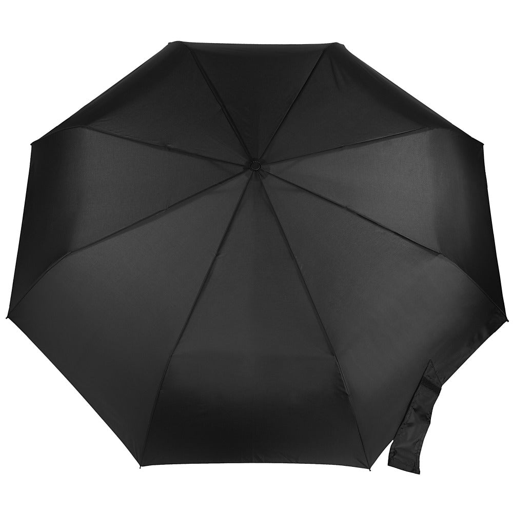 Blue Line Golf Size Auto Open/Close Umbrella in Black Open Top View