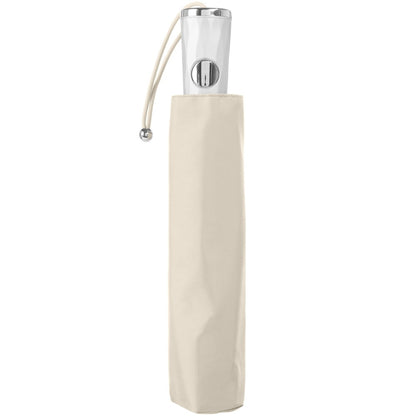 Signature Auto Open Umbrella With Neverwet in Khaki Closed in Carrying Case