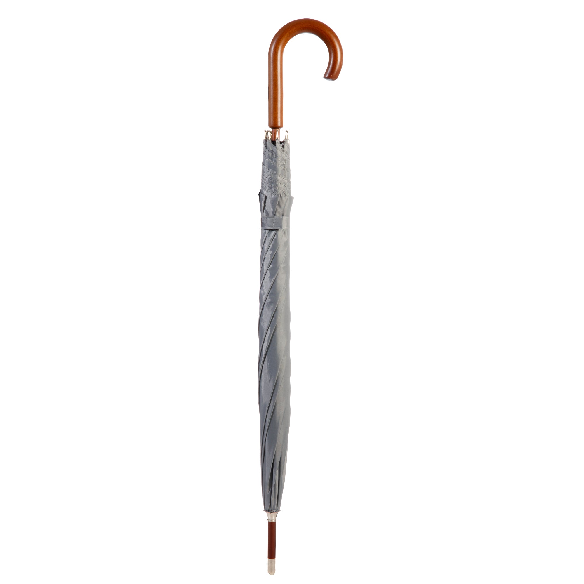 9302 Blue Line Wooden Stick Umbrella - Totes Auto Open Umbrella