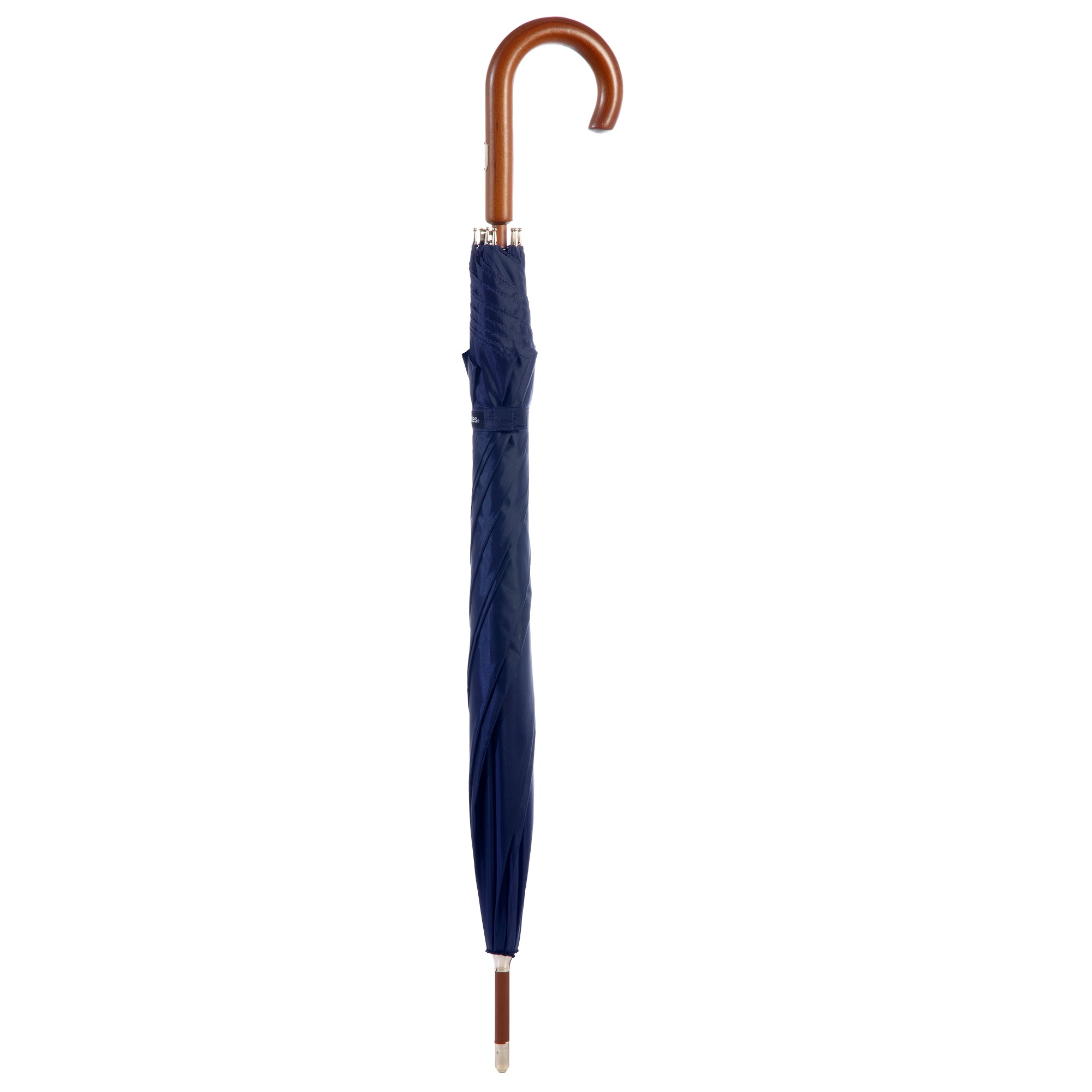 9302 Blue Line Wooden Stick Umbrella - Totes Auto Open Umbrella