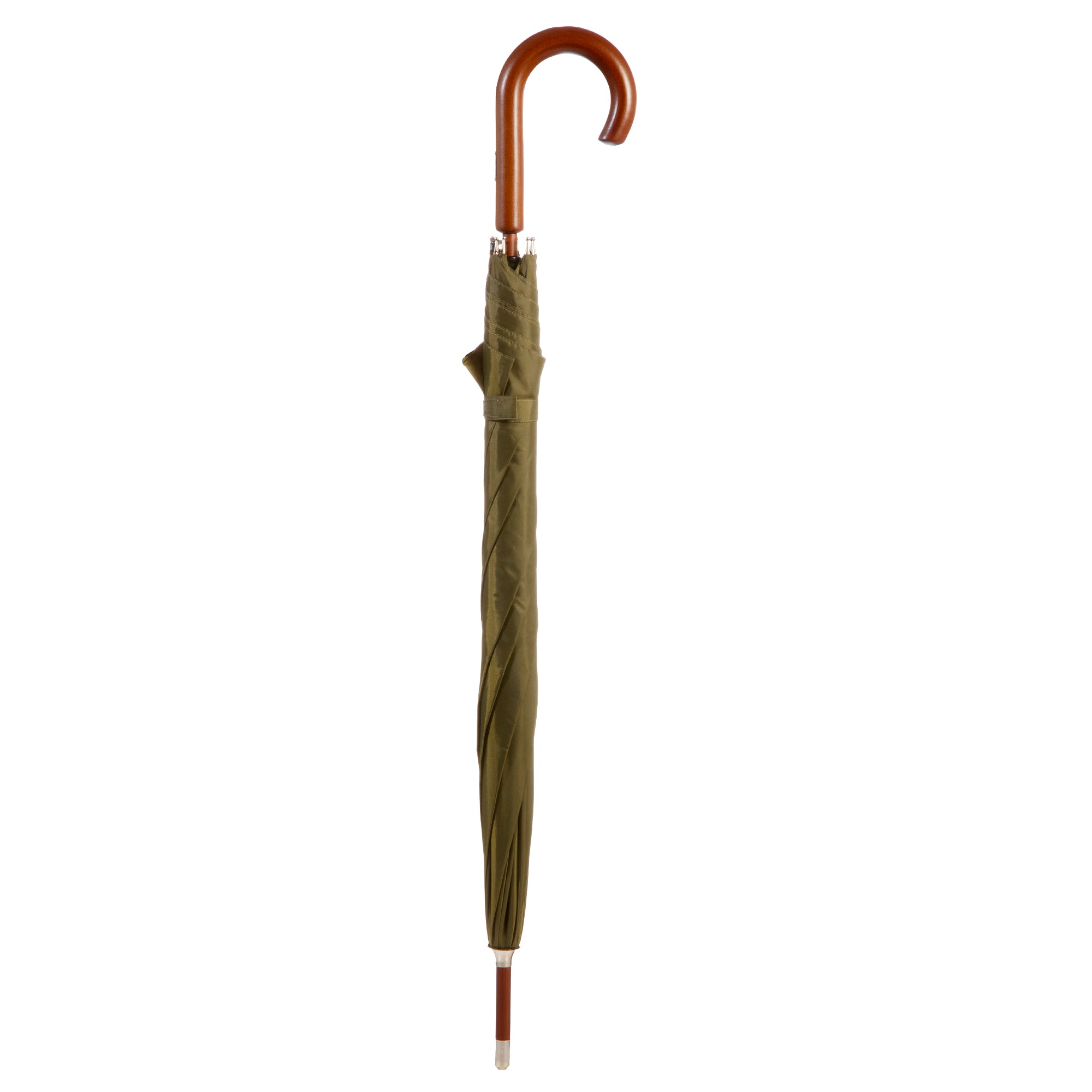 9302 Blue Line Wooden Stick Umbrella - Totes Auto Open Umbrella