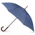 Blue Line Auto Wooden Stick Umbrella in Steele Blue Open Side Profile