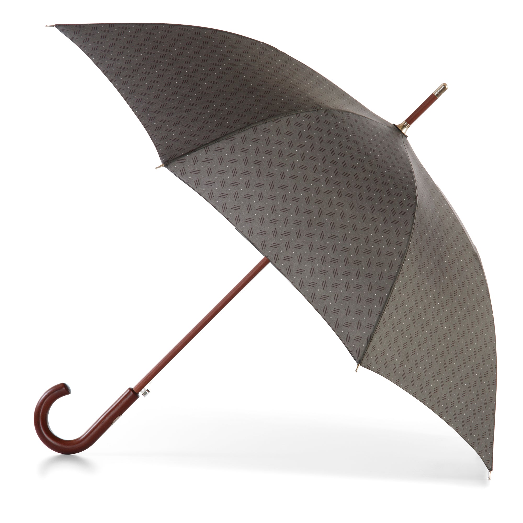 9302 Blue Line Wooden Stick Umbrella - Totes Auto Open Umbrella