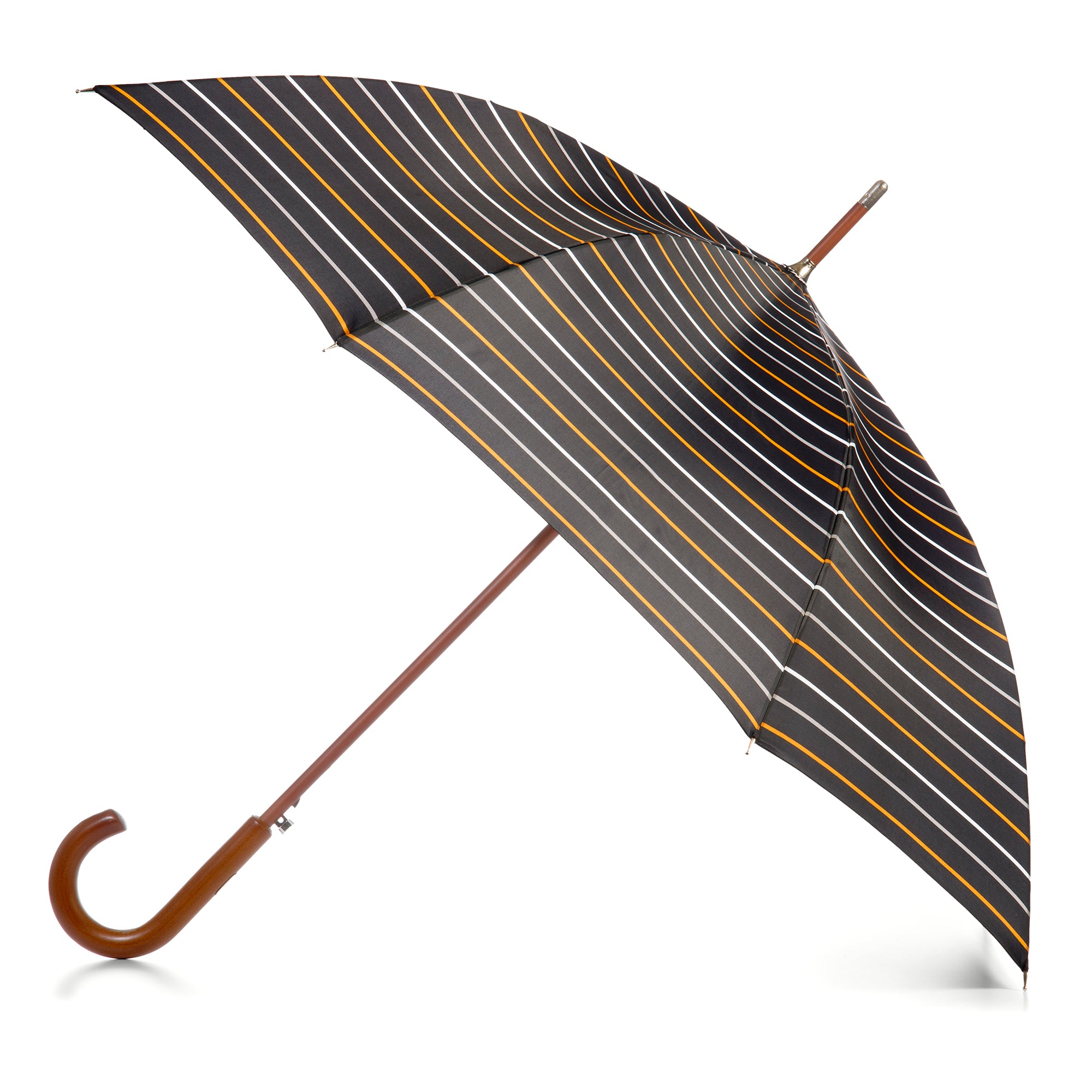 9302 Blue Line Wooden Stick Umbrella - Totes Auto Open Umbrella