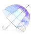 Signature Clear Bubble Umbrella in Iridescent Open Side Profile#color_iridescent