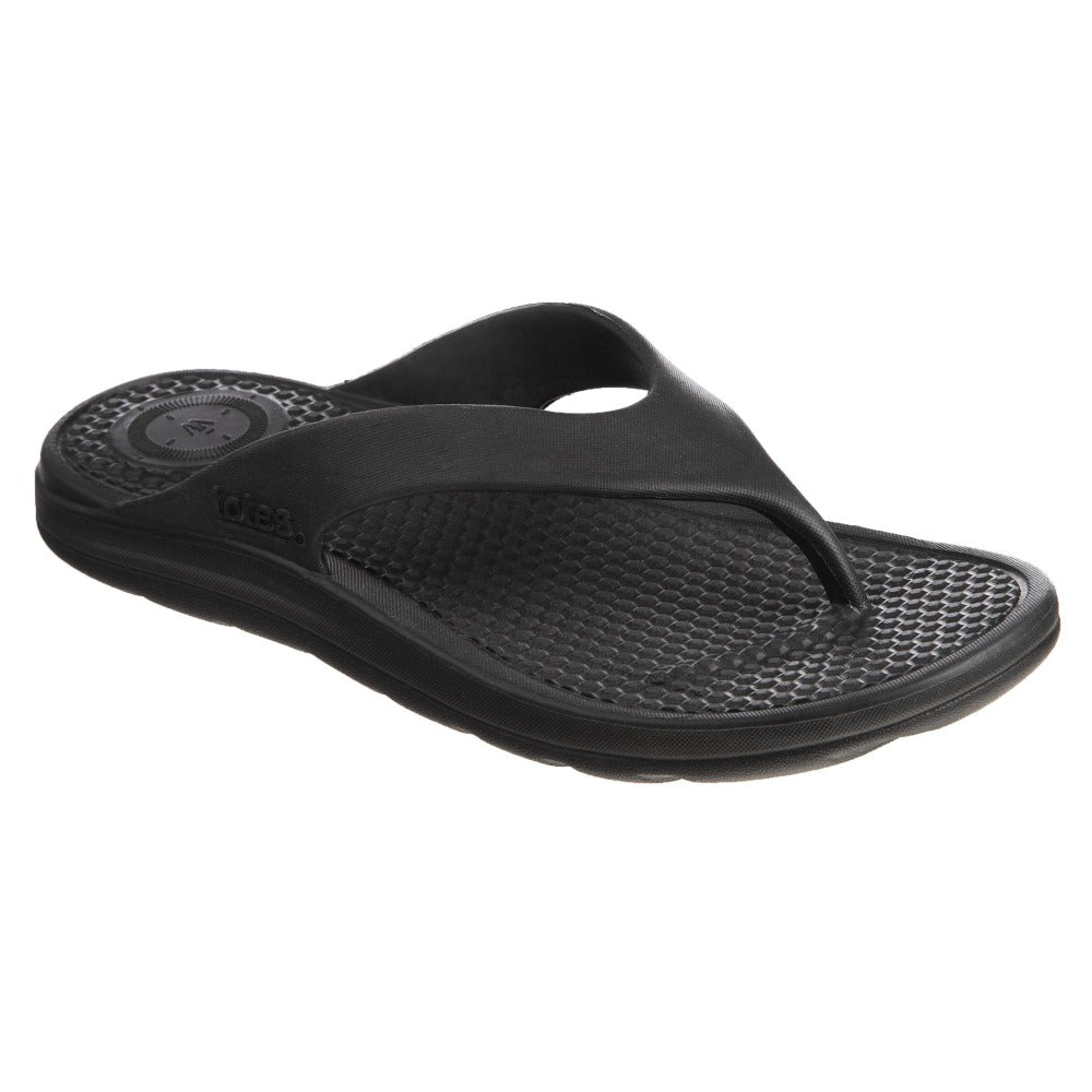 Men’s Sol Bounce Ara Thong in Black Right Angled View