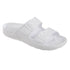 Women’s Sol Bounce Molded Buckle Slide - White side view