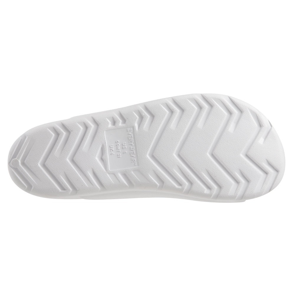 Women’s Sol Bounce Molded Buckle Slide - White bottom sole view