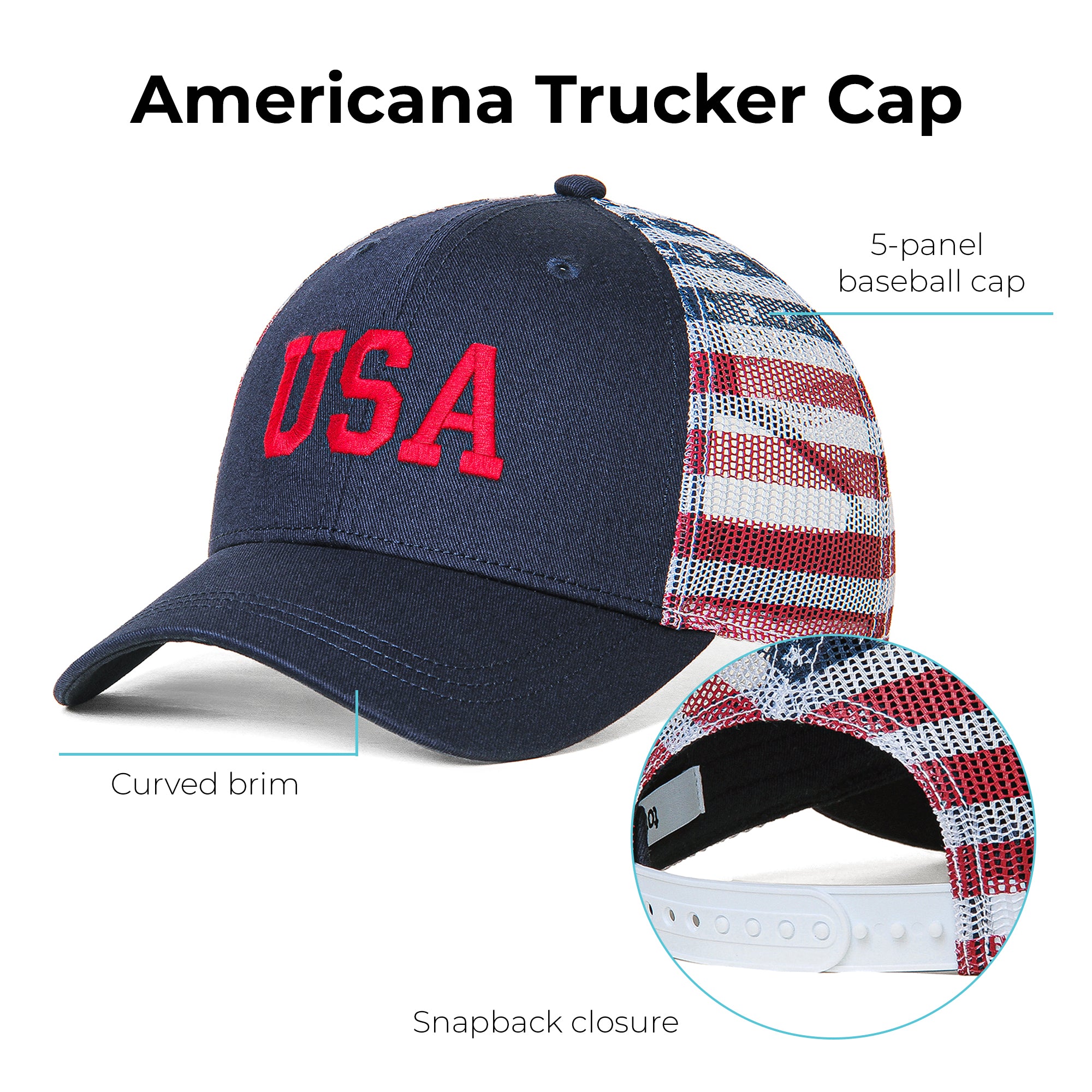 USA Flag Trucker Hat