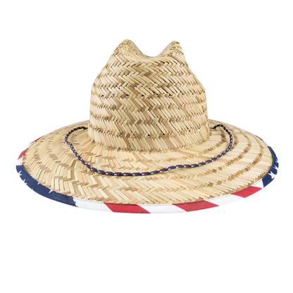 44073 totes Straw hat with American flag pattern 