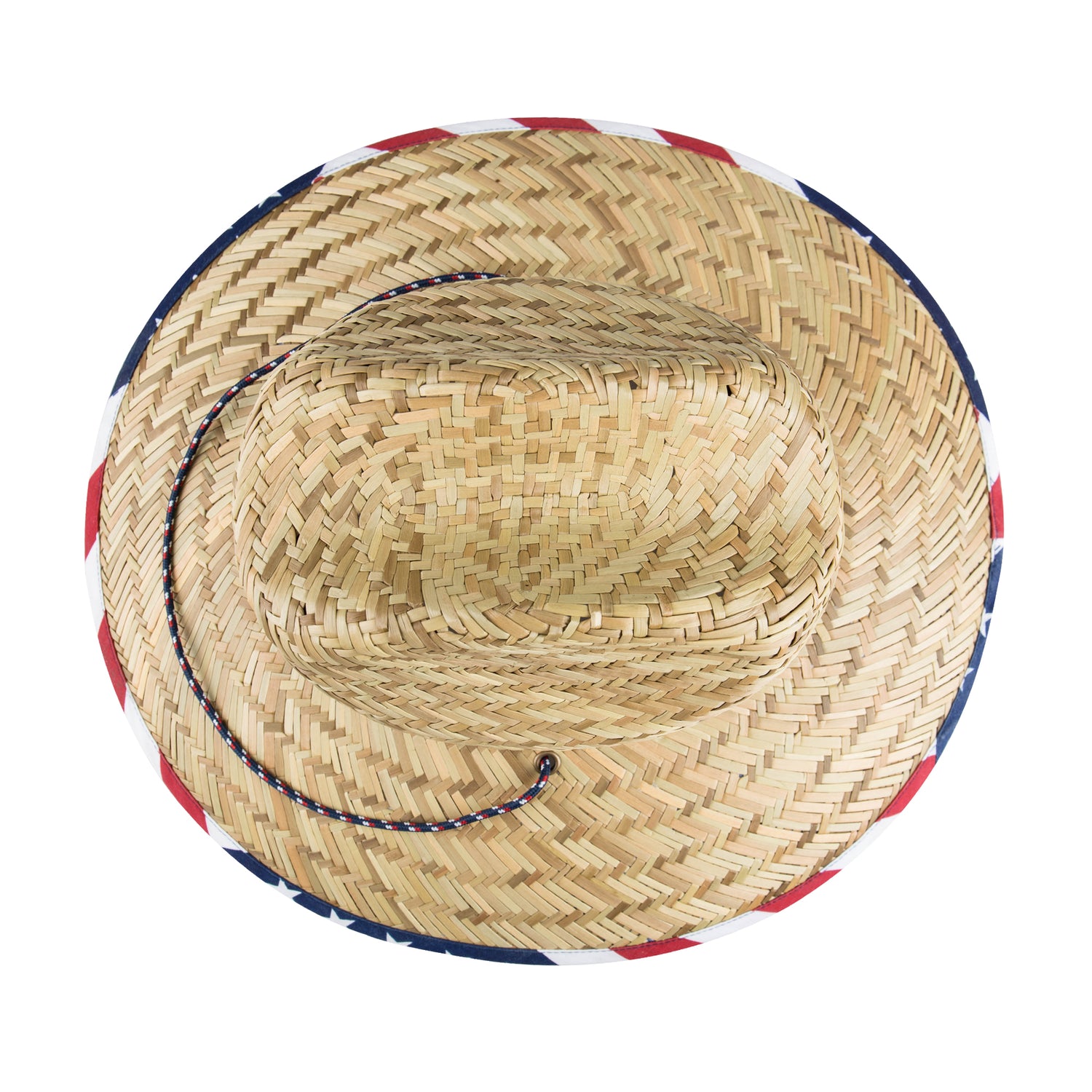 44073 totes Straw hat with American flag pattern 