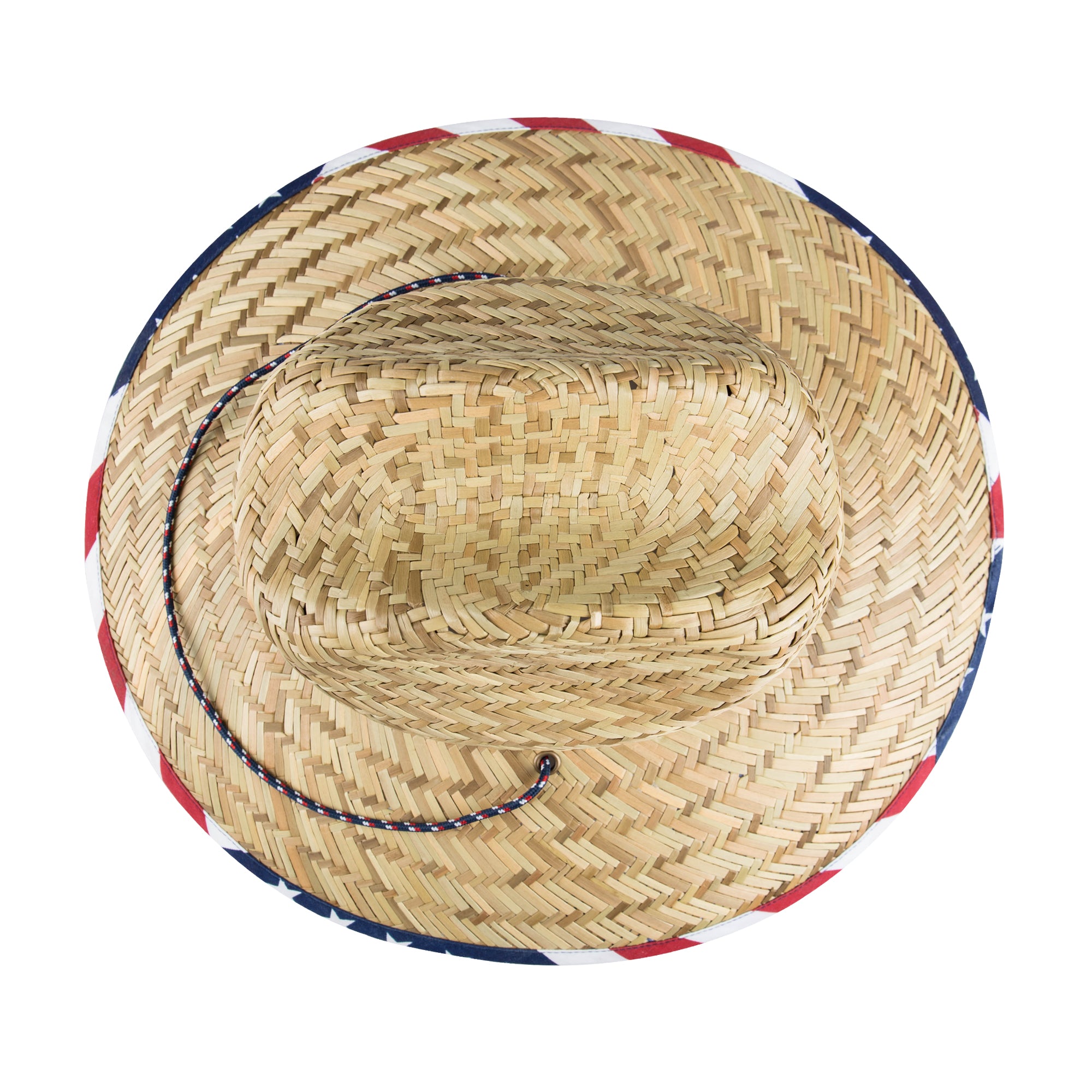 44073 totes Straw hat with American flag pattern 