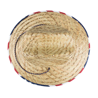 44073 totes Straw hat with American flag pattern 