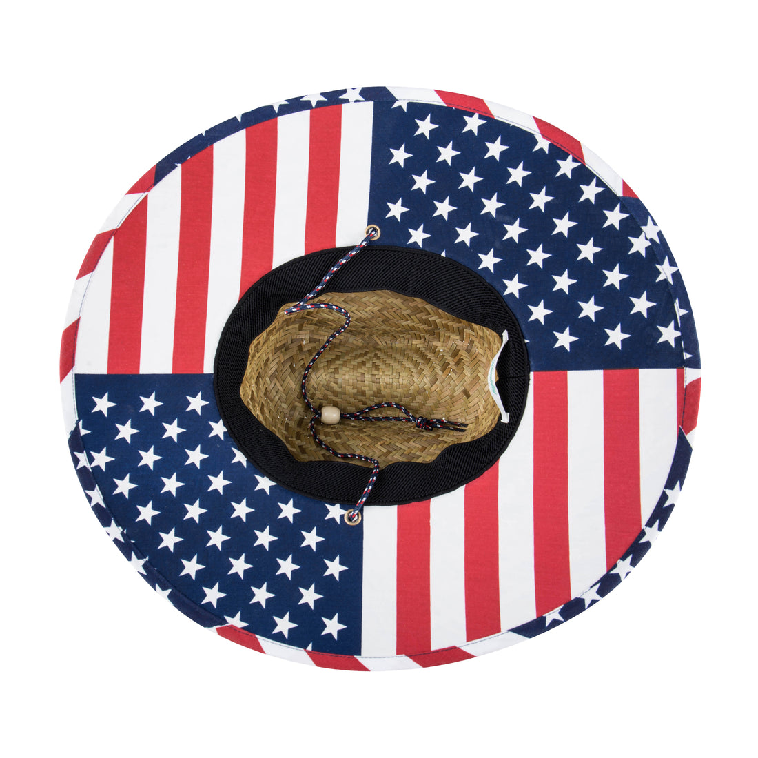 44073 totes Straw hat with American flag pattern 