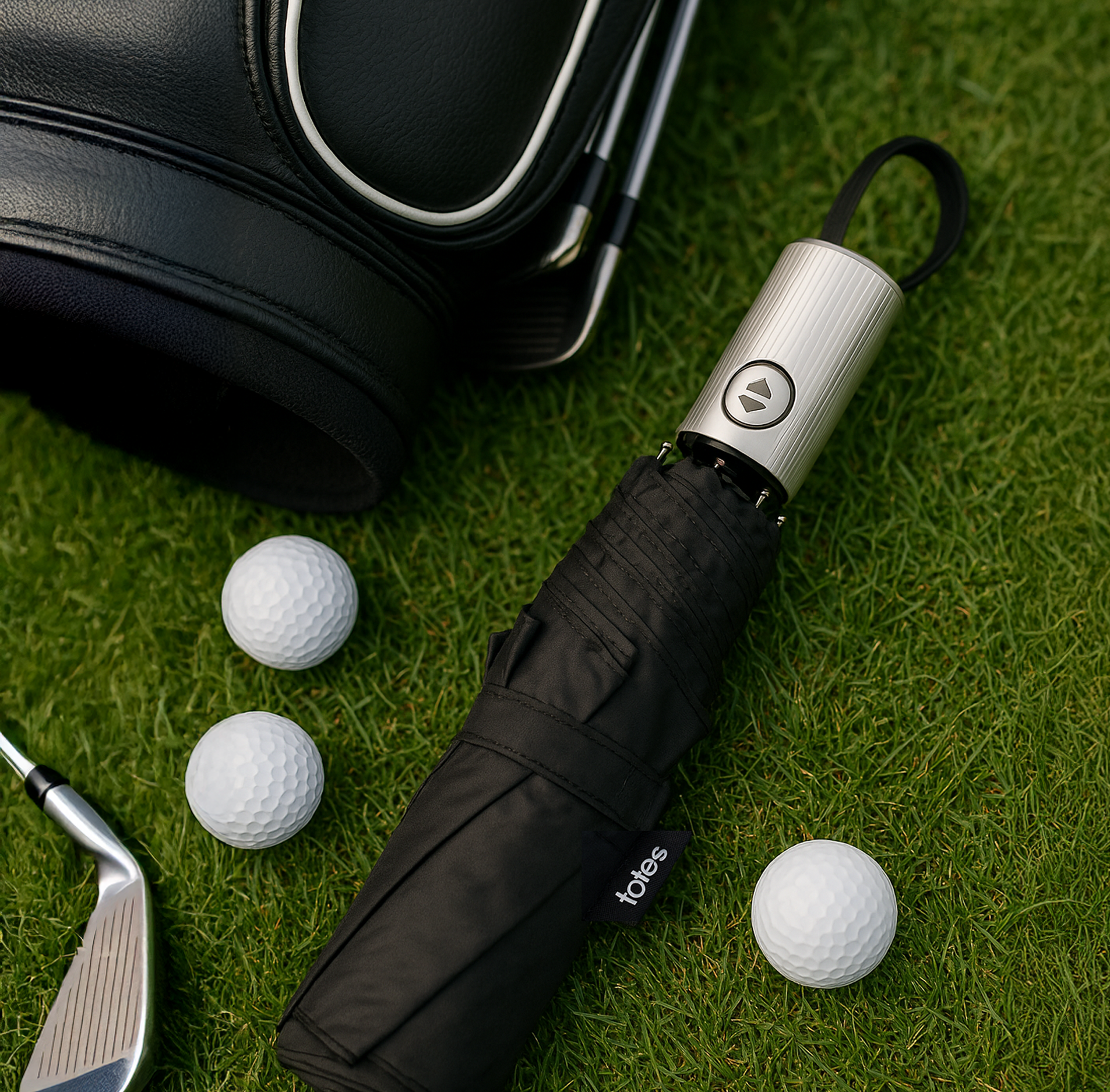 Folding Golf Umbrella with Wind &amp;  Sun Protection