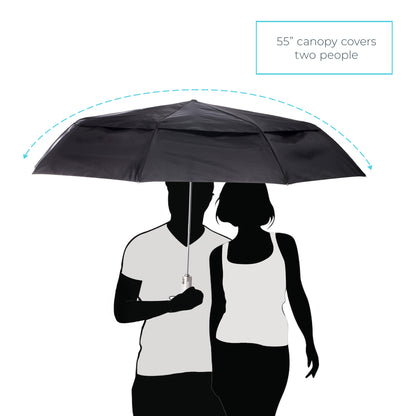 Folding Golf Umbrella with Wind &amp;  Sun Protection