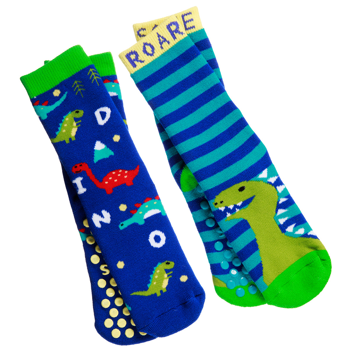 Kid’s 2-Pack Novelty Toastie™ Slipper Socks in Dino 