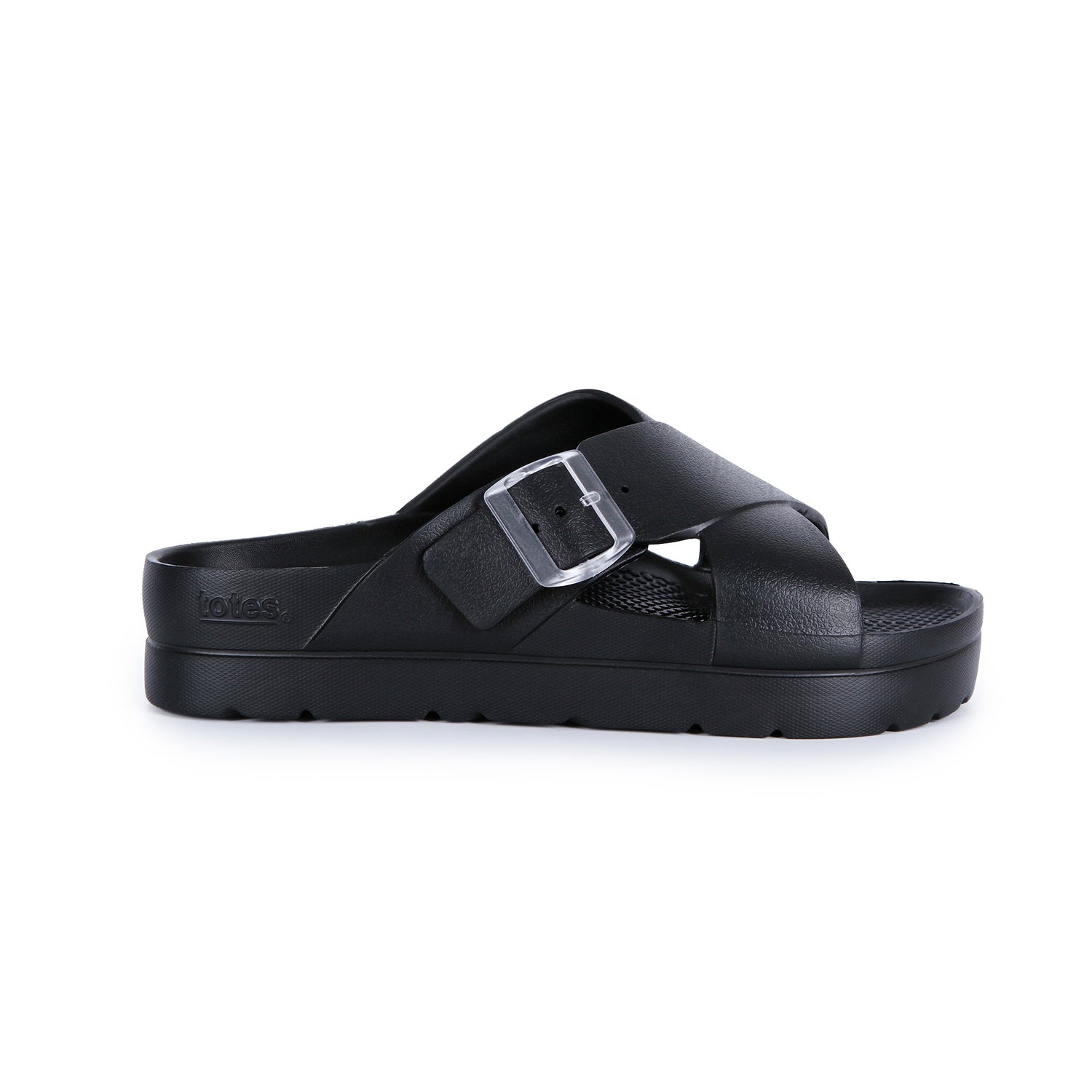 ts40 totes Womens Cross Buckle Slide 