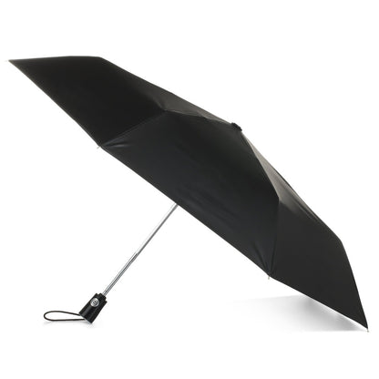 Under Canopy Print Auto Open Close Umbrella in Zodiac Black Open Side Profile