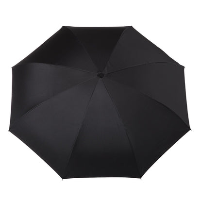 InBrella Reverse Close Umbrella in Black/Grey Open Top View