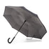InBrella Reverse Close Umbrella in Black/Grey Open Under Canopy
