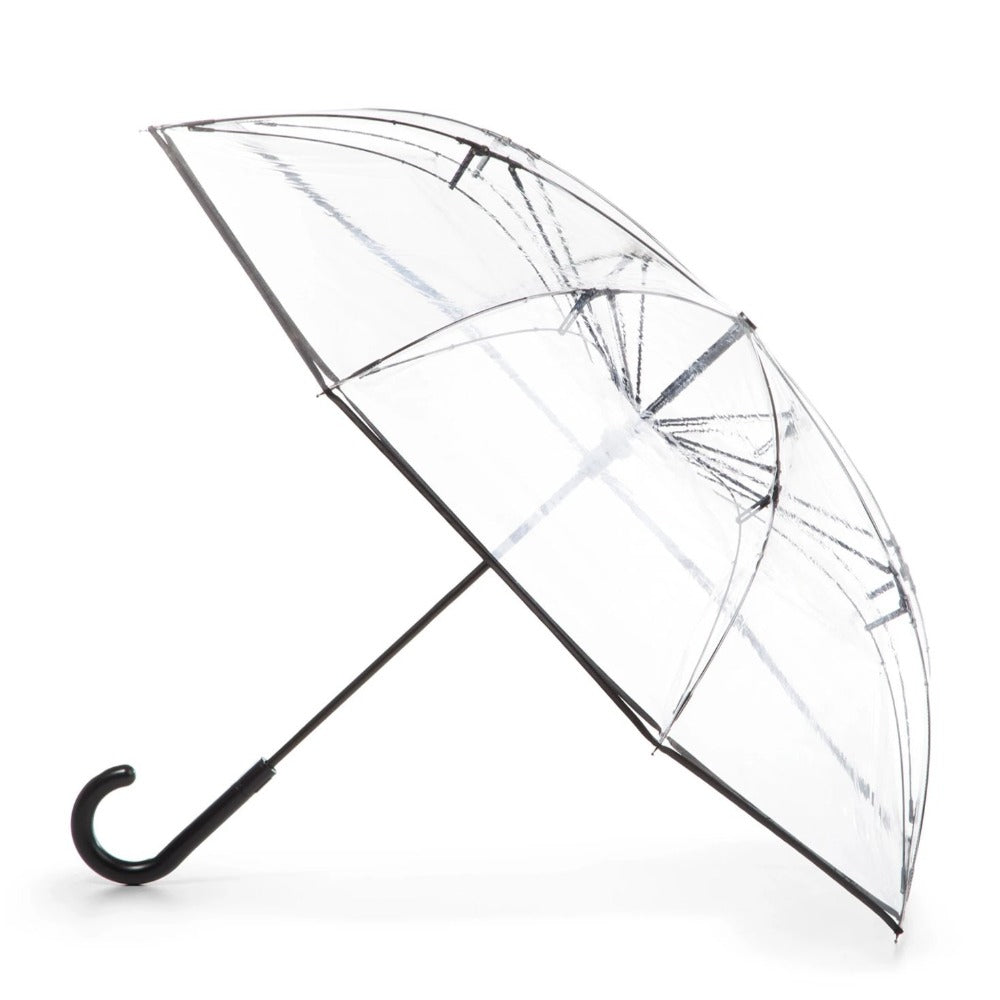 InBrella Reverse Close Umbrella in Black/Grey Open Side Profile