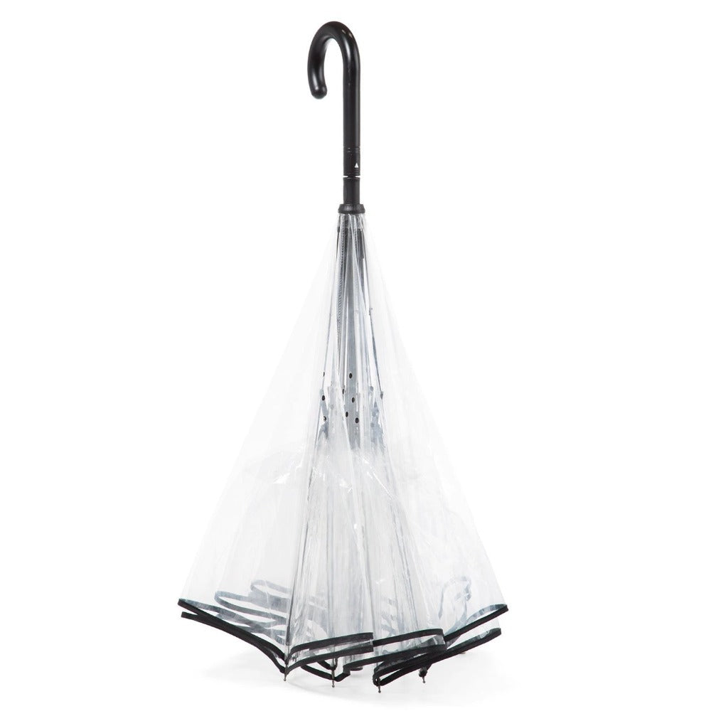 InBrella Reverse Close Umbrella in Clear Inverse Closed Stand Up