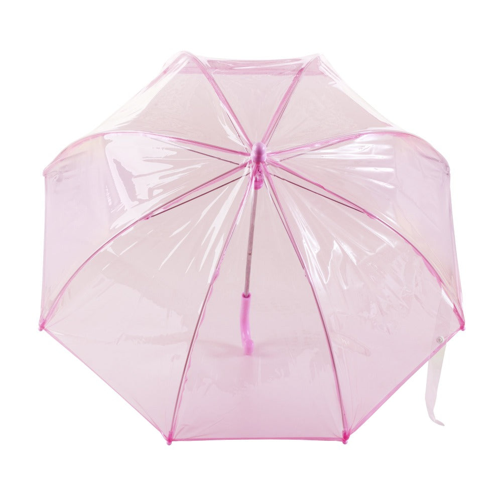 Totes Kids Pink Clear Umbrella Top Profile