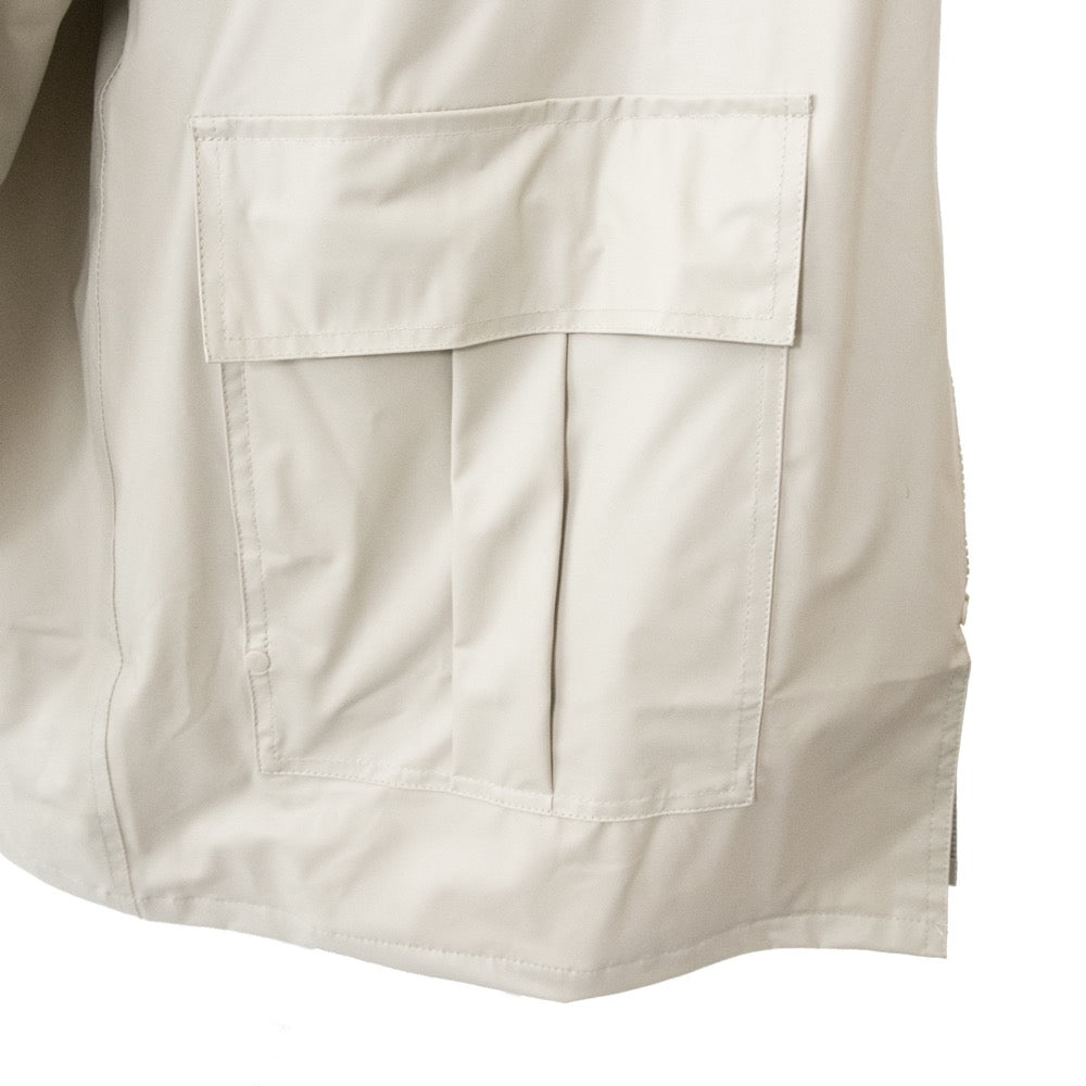 Lined Rain Slicker in Khaki Close Up on Pocket