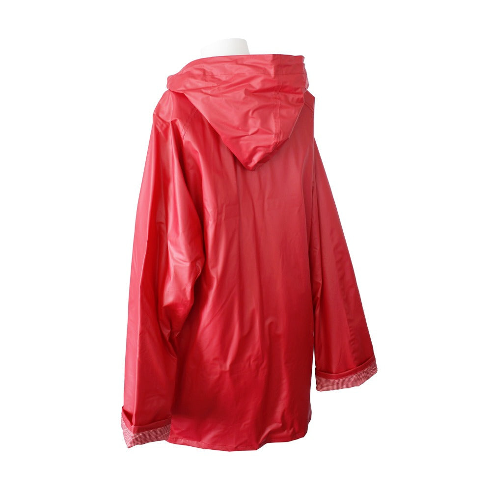 Lined Rain Slicker in Red Back