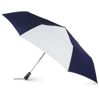 Blue Line Golf Size Auto Open/Close Umbrella in Navy/White Open Side Profile