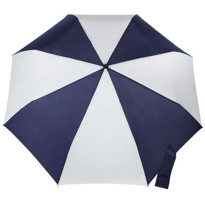Blue Line Golf Size Auto Open/Close Umbrella in Navy/White Open Top View