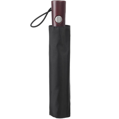 Blue Line Auto Open Large Umbrella NeverWet in Black Closed in Carrying Case