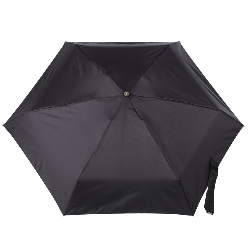 Auto Open Close Umbrella with NeverWet® in Black Open Top View