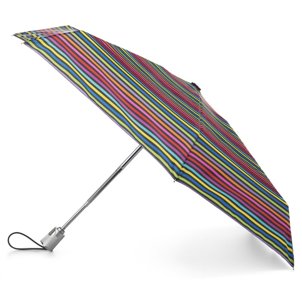 Auto Open Close Umbrella with NeverWet® in Skinny Stripe Open Side Profile