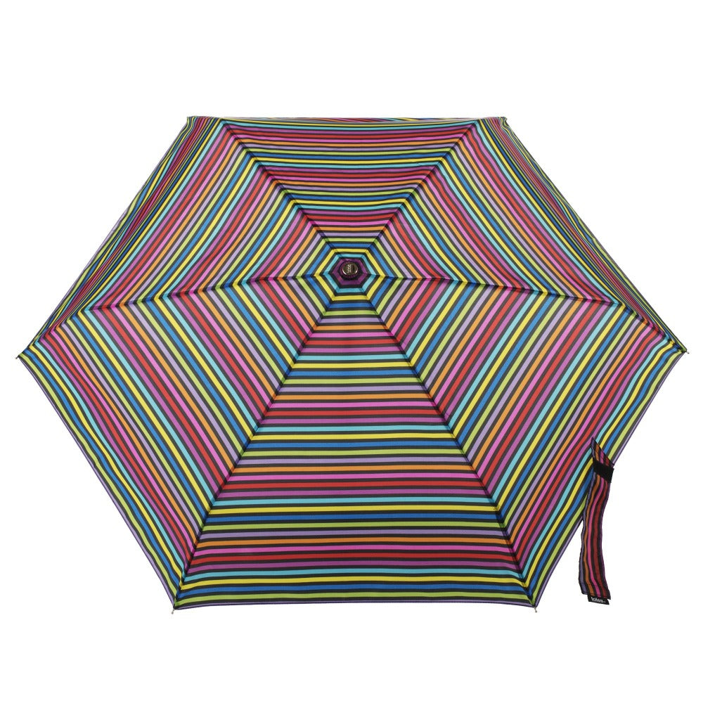 Auto Open Close Umbrella with NeverWet® in Skinny Stripe Open Top View