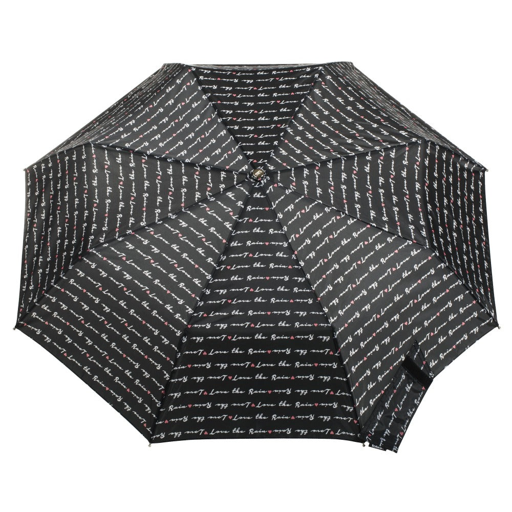 Limited-Edition Auto Open Umbrella in Love Letter Open Top View