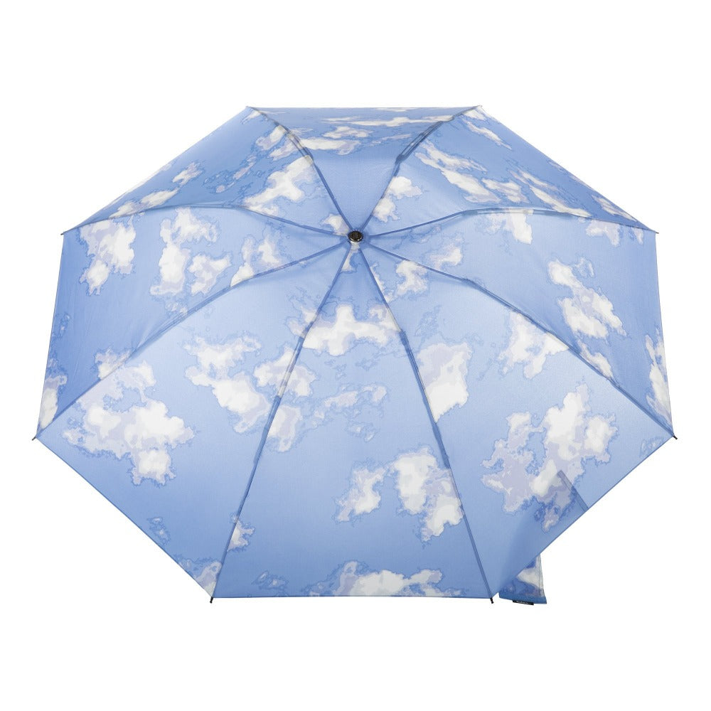 InBrella Reverse Close Folding Umbrella in Clouds Open Top View