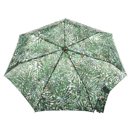 Recycled PET Eco-Friendly Umbrella with NeverWet in Pressed Botanicals Open Top View