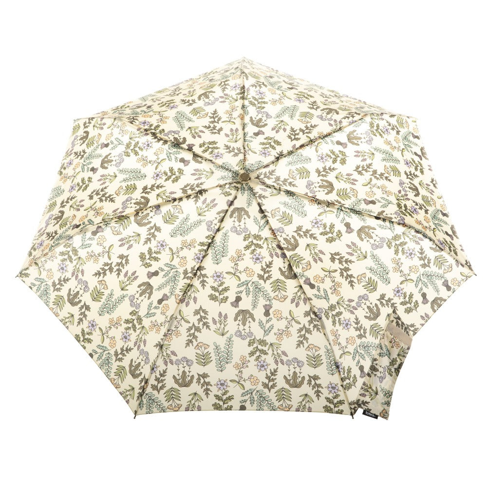 Recycled PET Eco-Friendly Umbrella with NeverWet in In The Forest Open Top View
