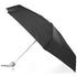 Mini Manual Umbrella With Neverwet in Black Open Side Profile