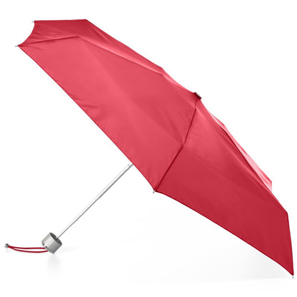 Mini Manual Umbrella With Neverwet in Red Open Side Profile