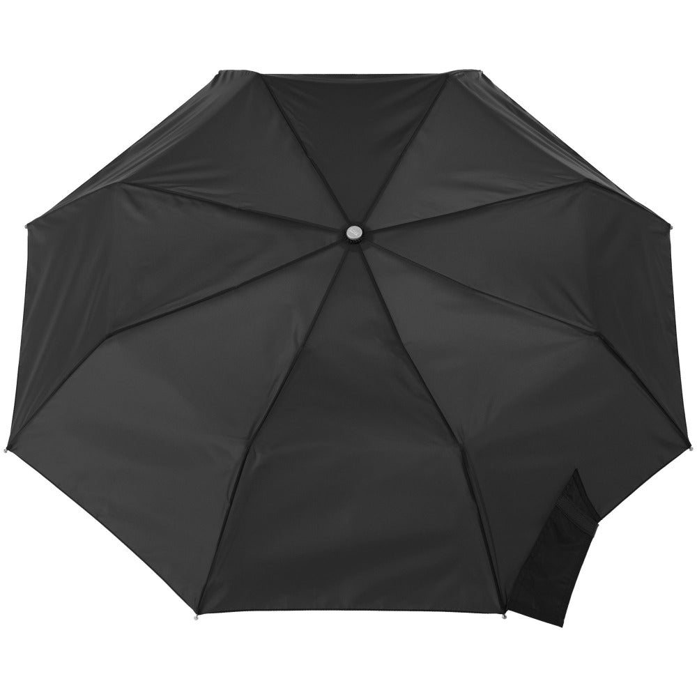 Signature Auto Open Umbrella With Neverwet in Black Open Top View
