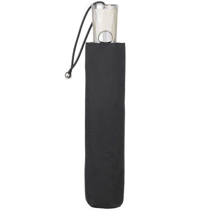 Signature Auto Open Umbrella With Neverwet in Black Closed in Carrying Case